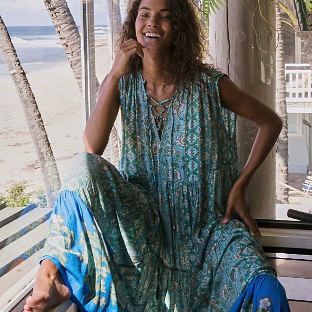 Free people boho maxi dress XS NWT
